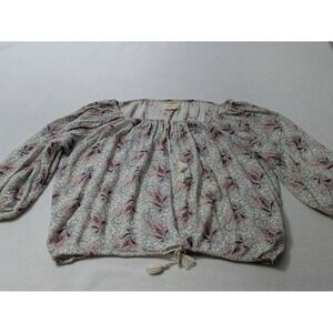 Ralph Lauren Top Small  Denim & Supply RL Boho Floral Tassel Tie Women's  Petite